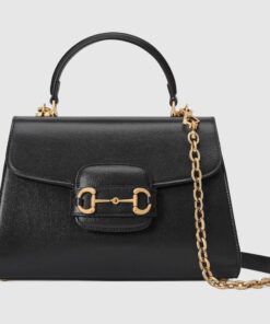 Gucci Horsebit 1955 Top Handle Bag – Classic Black Elegance
